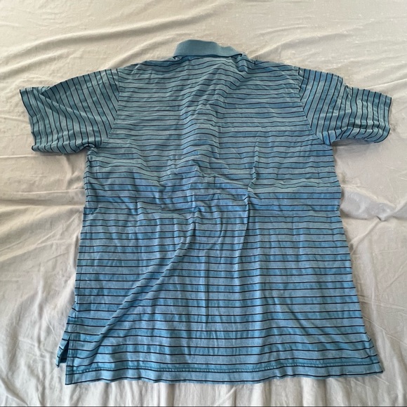 Peter Millar interlachen country club blue stripe polo L - Picture 6 of 6
